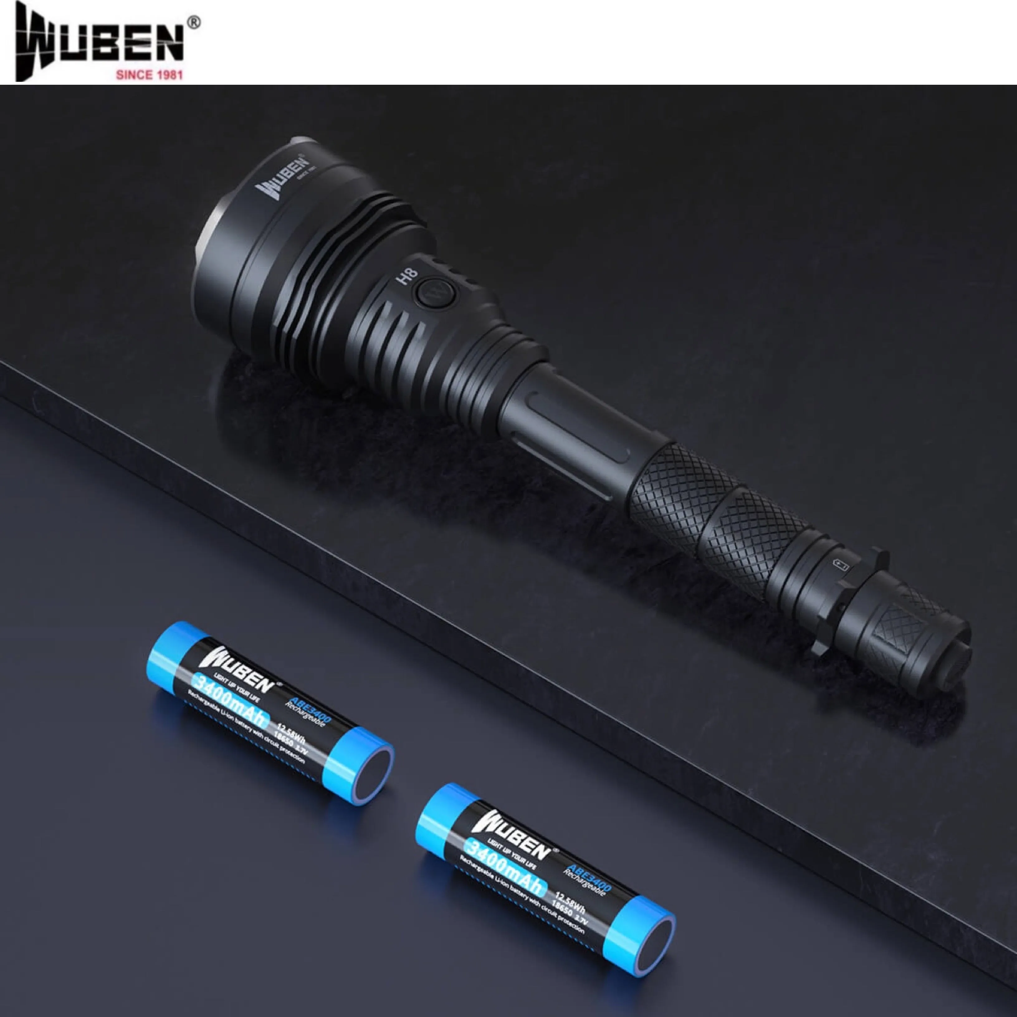 WUBEN H8 1800LMS 250000CD 1000M Tactical Flashlight