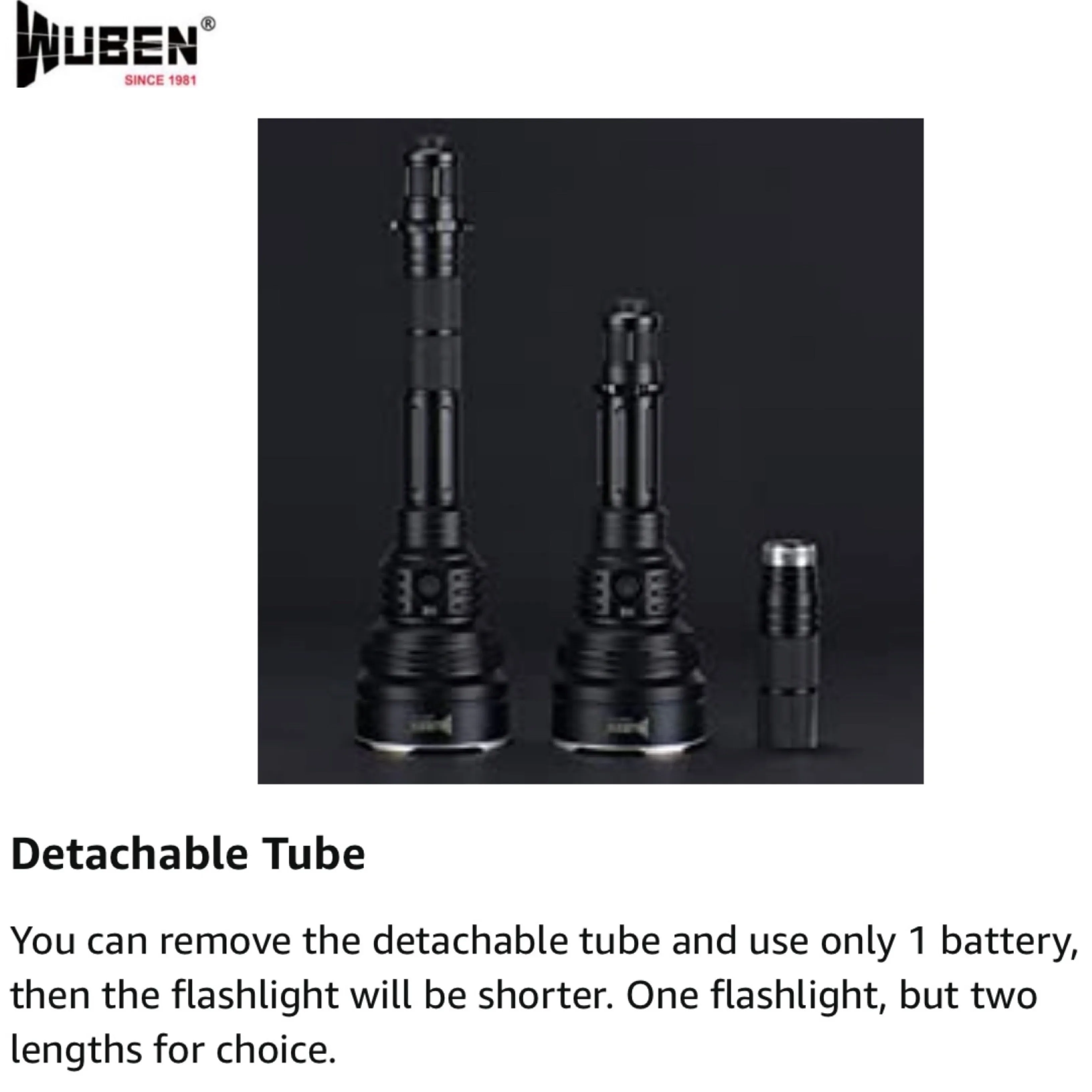 WUBEN H8 1800LMS 250000CD 1000M Tactical Flashlight
