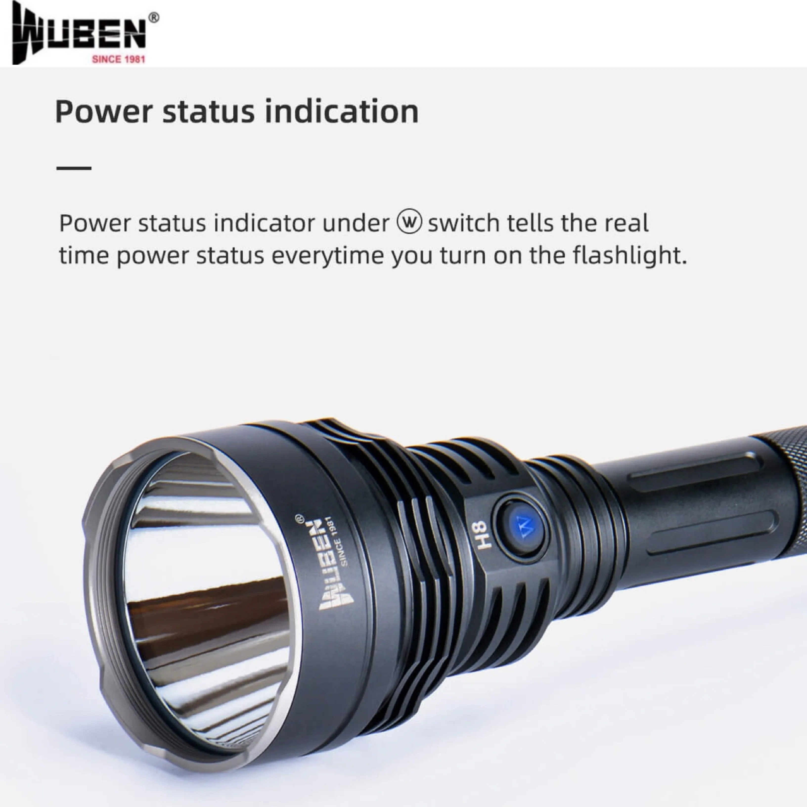 WUBEN H8 1800LMS 250000CD 1000M Tactical Flashlight