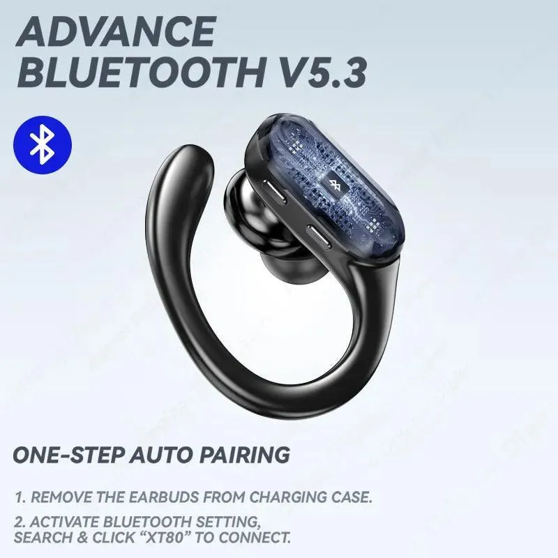 XT80 Bluetooth Earbuds: Waterproof Workout Headphones with Premium Sound and Long Battery Life